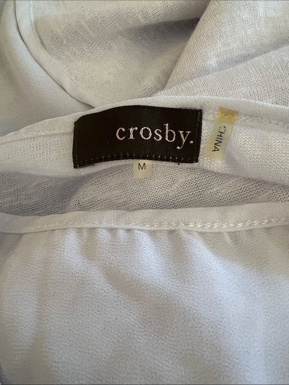 Crosby. White Long Sleeve Top. Size M - Picture 6 of 8